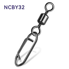 美式轉環 尖頭回形針連接器 適用路亞漁具配件, 黑 美式 尖頭回形,4#【50個】, 1個