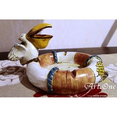鄉村風大嘴鳥煙灰缸 擺飾，桌面裝飾品，趣味造型煙灰缸，客廳書房擺件, 1個