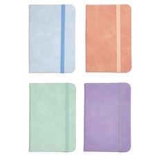 (4개입) 하루를 담는 미니 포켓 수첩 (A7 사이즈), 1세트, 파스텔 컬러