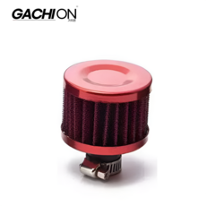 범용 12mm 자동차 에어 필터 오토바이 흡입구 필터 터보 벤트 크랭크 케이스 브리더 하이 플로우 콘 차가운 공기 흡입 필터 OEM 가치온, 1개, 레드