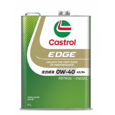 嘉實多 0W40 鈦分子 EDGE 機油 4公升 A3/B4 規格 全合成汽油柴油引擎專用, 1個, 僅限汽油
