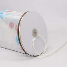 기본 새틴 공단 리본끈 6mm 90m, 08# 아이보리