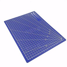 DIY 작업용 PVC 커팅 매트 재단 판 눈금자 패드, A3 블루 1개