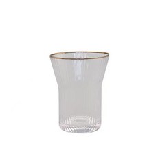 條紋玻璃冷水壺 附兩杯, 條紋透明玻璃杯, 1套, 500ml