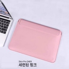 맥북 네오 노트북 가방 가죽 파우치 13인치 케이스, 피치 핑크 컴퓨터 슬리브 가방