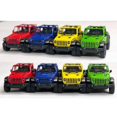 2018 지프 랭글러 오픈탑 미니카 5인치 (그린 레드 옐로우 블루), 1개