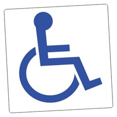 접근성강조표지 장애인표시 100x100x2T 1개입