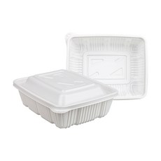 [일용상회]사각 찜용기 JH 2722 중 2600ml 50세트 백색, 50개, 1세트