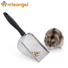 나이트엔젤 스테인리스 모래스쿱(A00731) /햄스터/파충류 화장실 청소삽, 1개, 34g