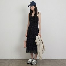 S~2XL사이즈 잔꽃 민소매 롱 원피스 뷔스티에 바캉스룩 밴딩원피스 빅사이즈 나시