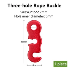 10PCS/1PCS 조정 가능한 패스너 액세서리 로프 텐셔너 야외 버클 캠핑 키트 유형 코드 보안 S 텐트, Red 1 piece