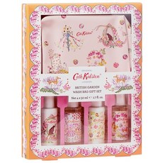 Cath Kidston British Garden 旅行用沐浴乳 50ml 2款 + 身體乳 50ml 2款 + 盥洗收納包組合, 1套