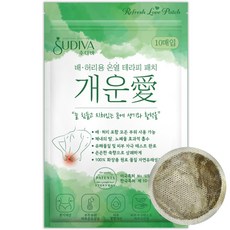 수디바 개운애 목초수액시트 온열 발패치 발바닥 종아리 패치, 10개입, 1개, 배/허리용 (쑥향) (1팩/10매입)