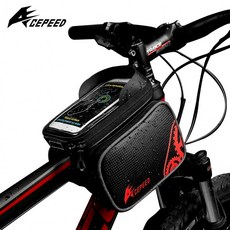 자전거 프레임가방 안장백 핸드폰거치대 장비, 1개, ks15프레임백-레드