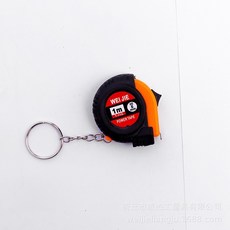 廢物專賣店 捲尺鑰匙圈 迷你隨身小捲尺 背包吊飾 生日交換禮物, 橘色, 1個