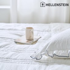 [헬렌스타인] [26SS][얼리썸머] 로엘 시어서커 차렵이불 세트 Q (차렵이불+베개커버), 색상:네이비