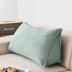 客廳沙發靠墊靠枕組合靠背墊飄窗榻榻米軟包護腰墊背三角簡約辦公, 湖藍色【韓國絨沙發腰靠墊】