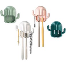 심플마켓 벽걸이 레빗 칫솔꽂이 홀더, 4개