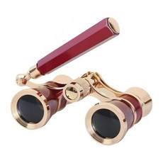 오페라 글라스 3 x 25 글라스 극장용 안경 조절 손잡이 콘서트 공연 쌍안경 여성 소녀 선물, 핑크