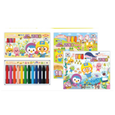 뽀로로 손에 묻지 않는 크래용, 12색, 4개