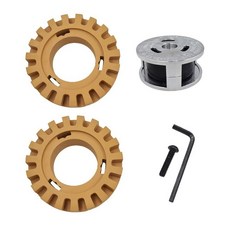 고무 지우개 휠 10.2cm4인치 제거 도구 부품 자동차용 접착 핀스트라이프 스티커 비닐 리무버 유리 및 금속 접착제 뒷면 데칼 알루미늄 어댑터 포함 193759, 10.2cm(4인치) 휠 2팩, 어댑터 1PK
