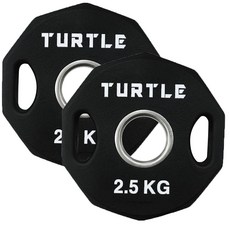 대한스포츠 냄새 없는 터틀 PEV 중량원판 50mm PEV 바벨 플레이트 2.5kg, 검정, 2개