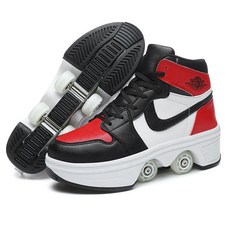 힐리스 바퀴신발 Heelys 운동화 슈즈 휠리스 힐리스운동화, 블랙 레드 하이탑, 1개