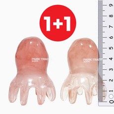 1+1 문어 괄사 마사지기 (두피마사지 얼굴 경락 마사지기 지압기 목 어깨 발지압), 핑크 2개