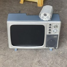 빈티지 티비 카메라 송출 tv 레트로 전시 촬영 카페 감성 인테리어, 단일사이즈, 14인치 헤이즈블루+카메라, 1개