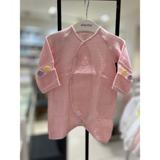 [압소바] 2023년 여름신상 /가운 스타일의 배내저고리 /속싸개 없이도 배앓이 걱정 없이 /거즈 면 원단으로 가슬가슬 시원하게*꼬동거즈배내가운*