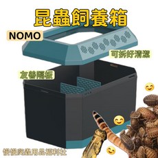 慢慢爬 NOMO 昆蟲飼養箱 附防溺盤 隔板 可拆式設計 蟋蟀 蟑螂 杜比亞 蟲蟲專用 爬蟲 餌料, 1個, 大：14.8*21.4*14cm