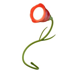 꽃 모양 장식 램프 휴대용 LED 책상 램프 장식 디밍 가능 침실 야간 조명 모던 홈 데코레이션과 호환 가능, 1개, 빨간.