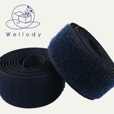 벨크로 찍찍이 밸크로 봉제 재봉형 2.5cm 네이비 색상 세트 1M, 1개, 재봉형 2.5cm-네이비 1m
