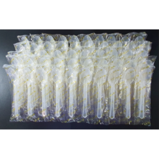 고급 일회용 숟가락 (반투명) 개별포장 / 국내생산 제품, 1개, 100개