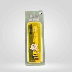스누피 피너츠 스푼 포크 케이스세트 옐로우 포크 유아스푼 피너츠, 본상품