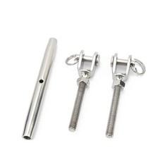 1개 M5-M20 304 스테인리스강 리깅 스크류 폐쇄형 바디 조임 볼트 와이어 로프 텐셔너 길이 클램프 ﻿, 02 M5 - 1pcs