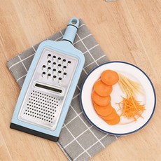 DFMEI 多功能刨絲器廚房切片切絲工具家用土豆黃瓜蘿蔔刨絲磨蒜泥切菜器, 1個, 北歐藍:如圖