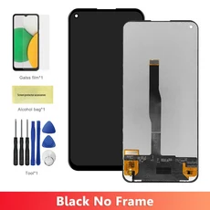 빔스크린 6.4''화웨이 P40 라이트의 경우 Nova 7i Nova 5i Nova 6 SE JNY-LX1 LCD 디스플레이 터치 스크린, 01 Black NO Frame