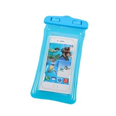 觸屏漂浮氣囊手機防水套 水精靈, 藍色, 1個