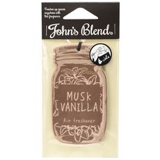 John's Blend 香氛吊片 車用室內芳香劑, 香草麝香, 1個