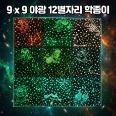 야광 별자리 색종이 9x9 학종이 12별자리 24매, 1팩, 24개