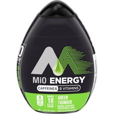 미오 FLAVORED_DRINK_CONCENTRATE MiO Energy Liquid Water Enhancer Green Thunder 1.62 Ounce (Pack of 1, 45.93g, 12개, 상품상세 참조