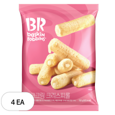 배스킨라빈스 밀크크림 크리스피롤 간식 10p, 4개, 150g