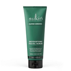 Sukin Super Greens 디톡시파잉 페이셜 스크럽 120ml(4.23액량 온스)
