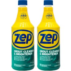 Zep 젭 그라우트 욕실 부엌 세정제 클리너 32oz(946ml) 2팩, 2개, 946ml