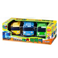 유아용 타요 시내버스 PVC 소프트자동차 삑삑소리 아동장난감 남자아이, 혼합색상, 1개