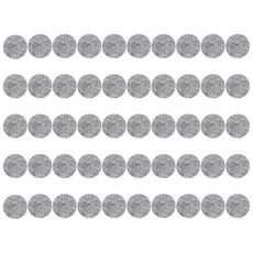 50개 둥근 모양의 테이블 의자 가구 다리 펠트 매트 패드 그레이, 25 x 2mm, 25x2mm, 회색