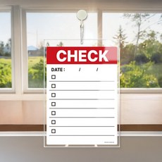 CHECK2 걸이형 아크릴 메모보드 알림 게시판 210x300mm 화이트판, 상세페이지 참조