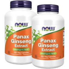 NOW Foods 人蔘500mg膠囊, 250顆, 2罐