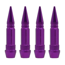 자동차 총알 밸브 캡 오토바이 휠 타이어 방진 커버 45/60mm 스파이크 외장, 04 60MM PURPLE